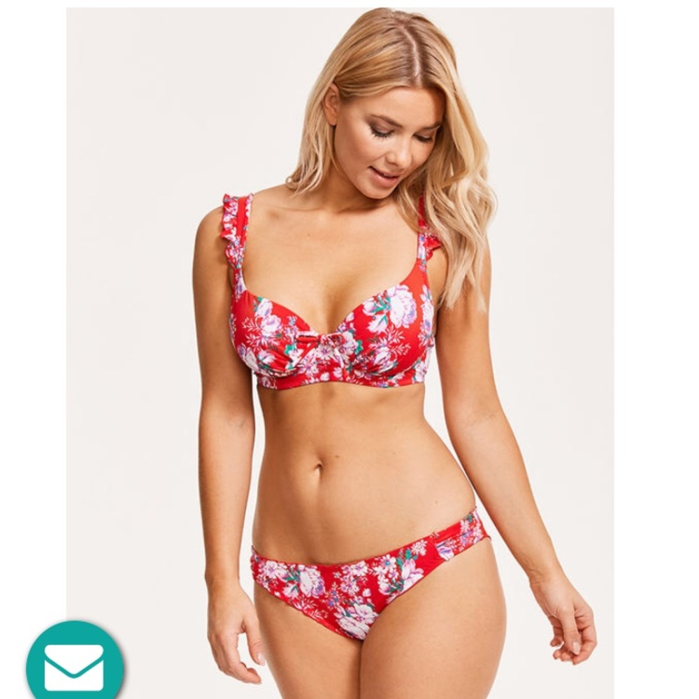 Floral Underwired bikini top & Frill Brief